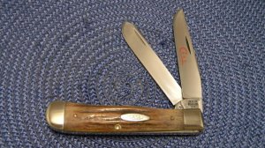 Case XX Stainless USA 2 Dot (1978) Stag 5254 SSP Red Etch Trapper Knife