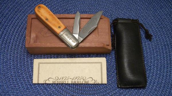 Russell USA Commemorative Issue 1875-1975 Delrin Barlow Knife in Cedar Box Russell USA Commemorative Issue 1875-1975 Delrin Barlow Knife in Cedar Box