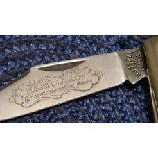 Russell USA Commemorative Issue 1875-1975 Delrin Barlow Knife in Cedar Box Russell USA Commemorative Issue 1875-1975 Delrin Barlow Knife in Cedar Box