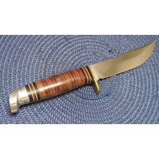Western Boulder, Colo. USA L66 Stacked Leather Fixed Blade Sheath Knife Western Boulder, Colo. USA L66 Stacked Leather Fixed Blade Sheath Knife