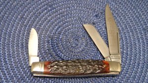 Schrade Wostenholm IXL Sheffield England Bone Stockman Knife