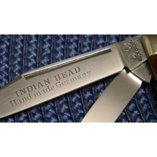 Buck Creek Indian Head Solingen Germany Bone Stockman Knife Buck Creek Indian Head Solingen Germany Bone Stockman Knife