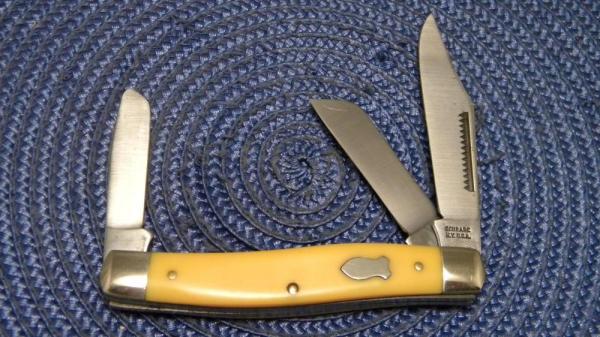 Schrade NY USA Yellow 881Y Stockman Knife Schrade NY USA Yellow 881Y Stockman Knife