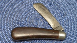 Worcester Knife Co. Ebony Wood Hawkbill Pruner Knife