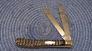 Case XX USA 5 Dot (1975) Delrin 62048 Slimline Trapper Farmers Jack Knife