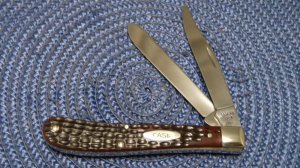 Case XX USA 2 Dot (1978) Delrin 62048 Slimline Trapper Farmers Jack Knife