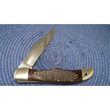 Case XX USA 1 Dot (1979) Laminated Wood 6165 SAB Folding Hunter Knife