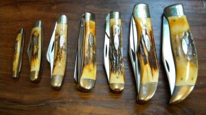 Case XX Stainless USA 4 Dot (1976) Stag Razor Edge 7 Knife Set