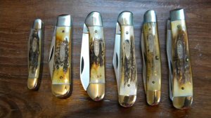 Case XX SS USA 9 Dot (1981) Stag 6 Piece Knife Set