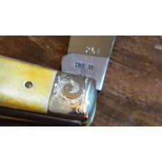 Case XX SS USA 9 Dot (1981) Stag Engraved Bolsters 6 Piece Knife Set Case XX SS USA 9 Dot (1981) Stag Engraved Bolsters 6 Piece Knife Set