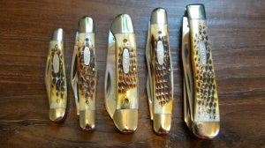 Case XX SS USA 7 Dot (1983) Second Cut Stag Series 5 Piece Knife Set