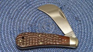 Case XX USA 9 Dot (1981) Laminated Wood 61011 Hawkbill Pruner Knife