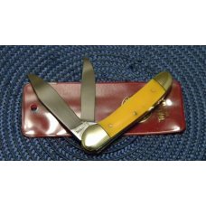 Robt Klaas Kissing Crane Solingen Germany Yellow 3026 Copperhead Knife (XVII) c.1978