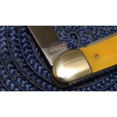 Robt Klaas Kissing Crane Solingen Germany Yellow 3026 Copperhead Knife (XVII) c.1978
