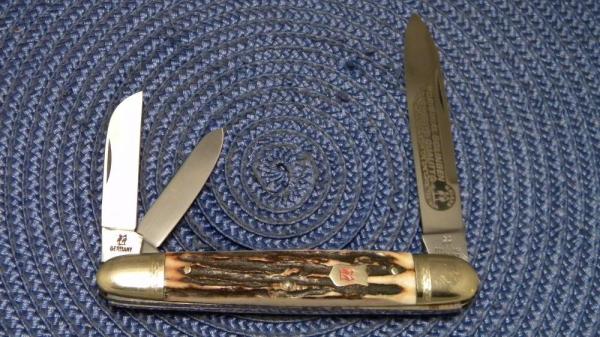 Kissing Crane Robt Klass Solingen Germany Stag 3235 Whittler Knife (XVIII) c.1979 Kissing Crane Robt Klass Solingen Germany Stag 3235 Whittler Knife (XVIII) c.1979