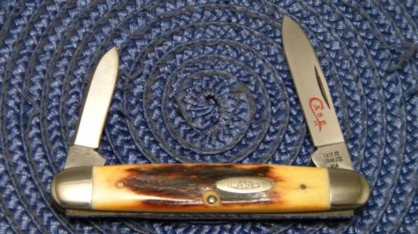 Case XX Stainless USA 2 Dot (1978) Stag 5279 SSP Red Etch Pen Knife