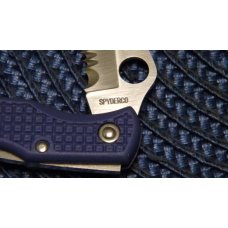 Spyderco Seki Japan LBL Serrated Blue Ladybug Tactical Lockback Knife in Box Spyderco Seki Japan LBL Serrated Blue Ladybug Tactical Lockback Knife in Box