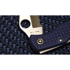 Spyderco Seki Japan LBL Serrated Blue Ladybug Tactical Lockback Knife in Box Spyderco Seki Japan LBL Serrated Blue Ladybug Tactical Lockback Knife in Box