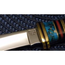 Buck Custom USA David Yellowhorse Mustang Fixed Blade Knife in Box Buck Custom USA David Yellowhorse Mustang Fixed Blade Knife in Box
