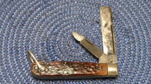 W.R. Case & Sons Bradford PA 6202 SH R, F, LP Rogers Bone WWI WW1 Military Knife