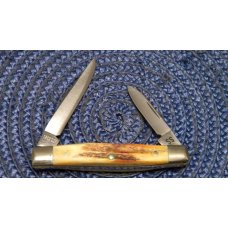 Case XX Stainless USA 5233 SSP 3 Dot (1977) Blue Scroll Stag 2 Blade Pen Knife Case XX Stainless USA 5233 SSP 3 Dot (1977) Blue Scroll Stag 2 Blade Pen Knife