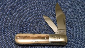 Case XX USA 1 Dot (1979) Appaloosa Bone A62009 1/2 Barlow Knife