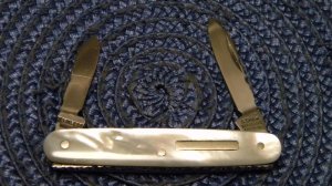 Stan Shaw Sheffield England Stainless Steel Pearl 2 Blade Pen Knife