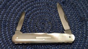 Ibberson Sheffield England Stainless Steel Pearl 2 Blade Pen Knife