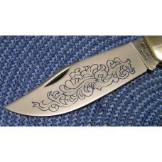 Case XX Hand Made USA 3 Dot (1977) Stag 5172 SSP Blue Scroll Clasp Knife Case XX Hand Made USA 3 Dot (1977) Stag 5172 SSP Blue Scroll Clasp Knife