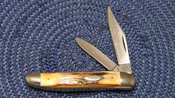 Case XX Stainless USA 4 Dot (1976) Stag 52087 SSP Razor Edge 2 Blade Stockman Knife Case XX Stainless USA 4 Dot (1976) Stag 52087 SSP Razor Edge 2 Blade Stockman Knife
