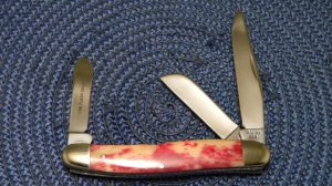 Case XX USA 1 Dot (1979) Smooth Red Bone SR63047 Stockman Knife