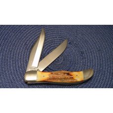 Case XX Stainless USA 3 Dot (1977) Stag 5265 SAB SSP Blue Scroll Folding Hunter Knife Case XX Stainless USA 3 Dot (1977) Stag 5265 SAB SSP Blue Scroll Folding Hunter Knife