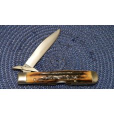 Case XX Stainless USA 3 Dot (1977) Stag 5111 1/2 Blue Scroll Knife Case XX Stainless USA 3 Dot (1977) Stag 5111 1/2 Blue Scroll Knife