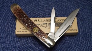 Camillus NY USA CCC-4 Bone Classic Cartridge Bone .257 ROBERTS Banana Trapper Knife in Box