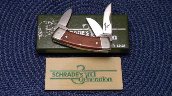 Schrade + USA C628 Wood 3rd Generation Stockman Knife in Box Schrade + USA C628 Wood 3rd Generation Stockman Knife in Box