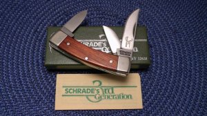 Schrade + USA C648 Wood 3rd Generation Stockman Knife in Box