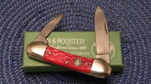 Hen & Rooster Bertram Cutlery Rostfrei 102 RPB Red Bone Baby Butterbean Canoe Knife