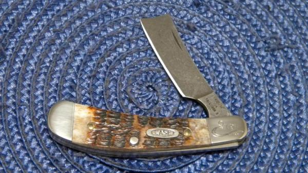 Case XX USA 1 Dot (1989) ROG611098 D Rogers Bone Damascus Razor Knife Case XX USA 1 Dot (1989) ROG611098 D Rogers Bone Damascus Razor Knife