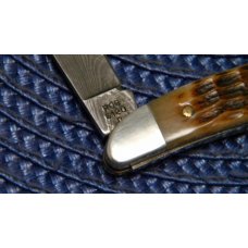 Case XX USA 1 Dot (1989) ROG6120 D Rogers Bone Damascus Peanut Knife Case XX USA 1 Dot (1989) ROG6120 D Rogers Bone Damascus Peanut Knife