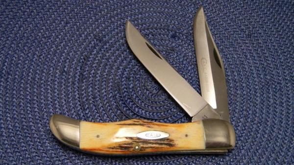 Case XX USA 4 Dot (1976) Stag 5265 SAB SSP Razor Edge Folding Hunter Knife Case XX USA 4 Dot (1976) Stag 5265 SAB SSP Razor Edge Folding Hunter Knife