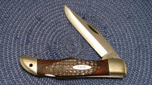 Case XX Stainless USA 3 Dot (1977) Laminated Wood 6165 L SAB SSP Folding Hunter Lockback Knife