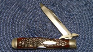 Case XX USA 4 Dot (1976) Bone 6111 1/2 Swing Guard Lockback Knife