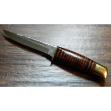 Boker Solingen Germany Alemania 190 Stacked Leather Fixed Blade Sheath Knife c.1960-1970 Boker Solingen Germany Alemania 190 Stacked Leather Fixed Blade Sheath Knife c.1960-1970