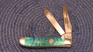 Case XX USA 2008 NKCA Youth Knife Green Bone 6207 SS Mini Trapper