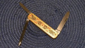 Case XX Stainless Toledo Scales T3105 Lobster Knife with Dots on Handles c.1980's