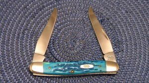 Case XX USA 2004 Blue Bone Muskrat SS Knife