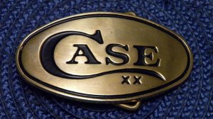 Authorized Case XX 1978 Solid Brass Oval Belt Buckle Baron Buckle Taiwan
