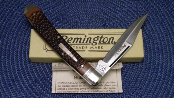 Remington UMC USA 1992 Delrin R1253 Bullet Guide Lockback Knife in Box Remington UMC USA 1992 Delrin R1253 Bullet Guide Lockback Knife in Box