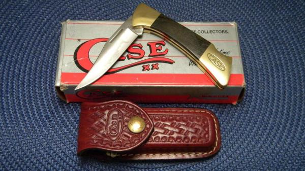 Case XX SS USA 5 Dot (1985) Wood P158 LSSP Mako Lockback Knife & Pouch in Box Case XX SS USA 5 Dot (1985) Wood P158 LSSP Mako Lockback Knife & Pouch in Box