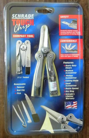 Schrade USA ST2CP Tough Chip Compact Tool Knife in Package